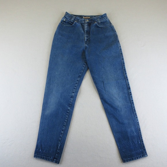 Memphis Denim - Memphis Jeans Womens 7/8 VTG Blue High Waisted Mom Jeans Tapered Leg 100% Cotton